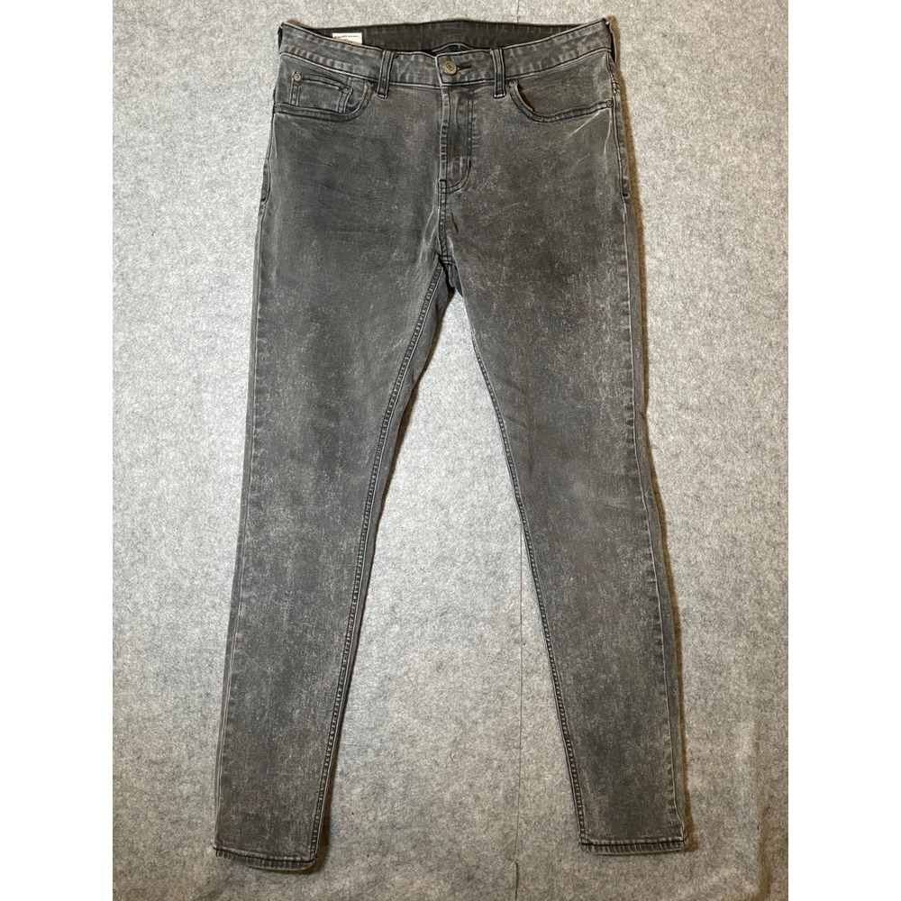 PacSun Stacked Skinny Jeans Mens 30x30 Gray Acid Wash Stretch Denim Pants